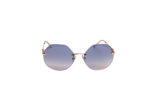 TIFFANY & CO. T GEOMETRIC METAL GOLD LENSES GRADIENT