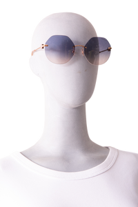 TIFFANY & CO. T GEOMETRIC METAL GOLD LENSES GRADIENT