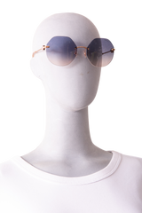 TIFFANY & CO. T GEOMETRIC METAL GOLD LENSES GRADIENT
