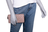 LV WALLET MINI LIN MONOGRAM BURGUNDY