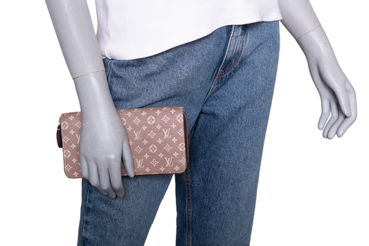 LV WALLET MINI LIN MONOGRAM BURGUNDY