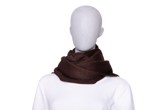 GABRIELA HEARST SCARF CASHMERE BLAINE FRINGED CHOCOLATE