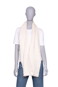 RALPH LAUREN SCARF PURPLE LABEL CASHMERE OFF-WHITE
