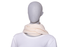 RALPH LAUREN SCARF PURPLE LABEL CASHMERE OFF-WHITE