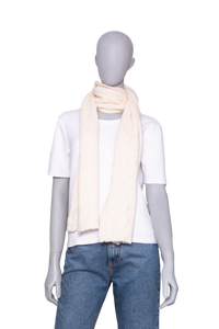 RALPH LAUREN SCARF PURPLE LABEL CASHMERE OFF-WHITE