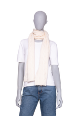 RALPH LAUREN SCARF PURPLE LABEL CASHMERE OFF-WHITE