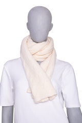RALPH LAUREN SCARF PURPLE LABEL CASHMERE OFF-WHITE