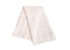 RALPH LAUREN SCARF PURPLE LABEL CASHMERE OFF-WHITE