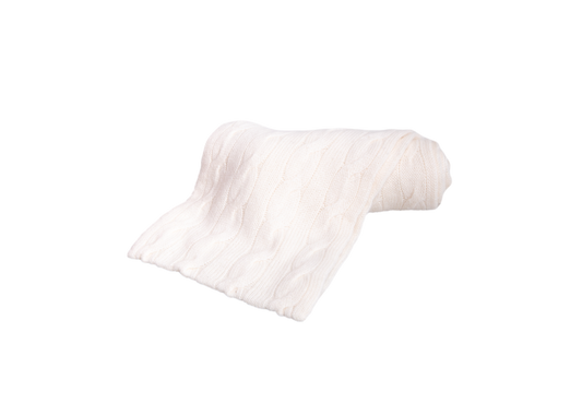 RALPH LAUREN SCARF PURPLE LABEL CASHMERE OFF-WHITE