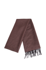 GABRIELA HEARST SCARF CASHMERE BLAINE FRINGED CHOCOLATE