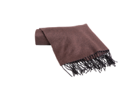 GABRIELA HEARST SCARF CASHMERE BLAINE FRINGED CHOCOLATE