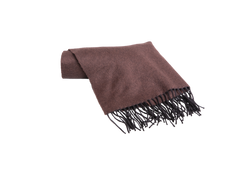 GABRIELA HEARST SCARF CASHMERE BLAINE FRINGED CHOCOLATE