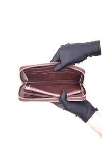 LV WALLET MINI LIN MONOGRAM BURGUNDY