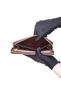 LV WALLET MINI LIN MONOGRAM BURGUNDY