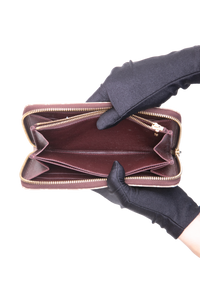 LV WALLET MINI LIN MONOGRAM BURGUNDY