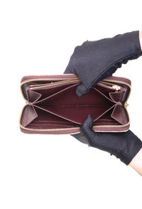 LV WALLET MINI LIN MONOGRAM BURGUNDY