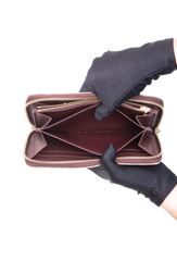 LV WALLET MINI LIN MONOGRAM BURGUNDY