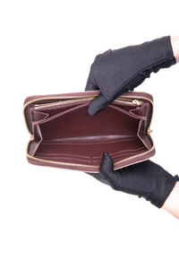 LV WALLET MINI LIN MONOGRAM BURGUNDY