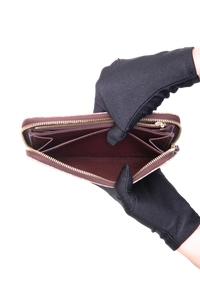 LV WALLET MINI LIN MONOGRAM BURGUNDY
