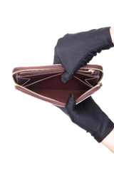 LV WALLET MINI LIN MONOGRAM BURGUNDY