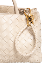 BOTTEGA ANDIAMO SMALL INTRECCIATO CREAM