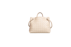 BOTTEGA ANDIAMO SMALL INTRECCIATO CREAM