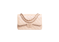 CHANEL CLASSIC DOUBLE FLAP CAVIAR JUMBO PEARLY BEIGE