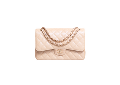 CHANEL CLASSIC DOUBLE FLAP CAVIAR JUMBO PEARLY BEIGE