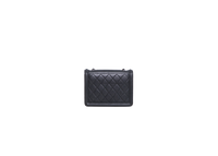 CHANEL MINI BOY BRICK BLACK IRIDESCENT CALFSKIN AND PLEXIGLAS