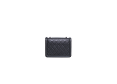 CHANEL MINI BOY BRICK BLACK IRIDESCENT CALFSKIN AND PLEXIGLAS