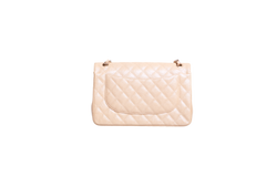 CHANEL CLASSIC DOUBLE FLAP CAVIAR JUMBO PEARLY BEIGE