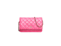 CHANEL WOC CC CAVIAR QUILTED HOT PINK GOLD HDWR