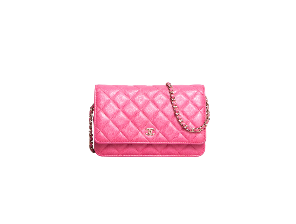 CHANEL WOC CC CAVIAR QUILTED HOT PINK GOLD HDWR