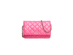 CHANEL WOC CC CAVIAR QUILTED HOT PINK GOLD HDWR