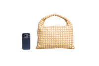 BOTTEGA GOP INTRECCIATO SMALL RAFFIA/JAUNE
