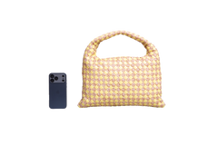 BOTTEGA GOP INTRECCIATO SMALL RAFFIA/JAUNE