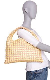 BOTTEGA GOP INTRECCIATO SMALL RAFFIA/JAUNE
