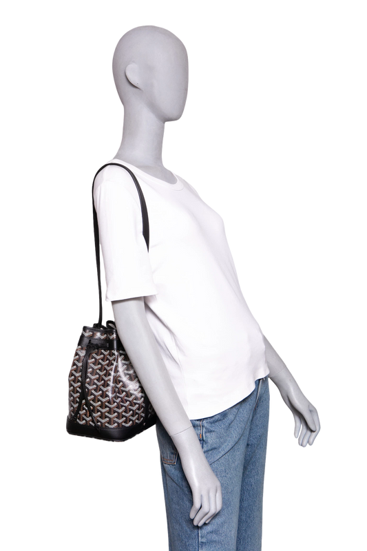 GOYARD GOYARDINE FLOT BUCKET BAG PM BLACK