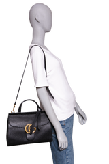 GUCCI GG MARMONT TOP HANDLE BLACK