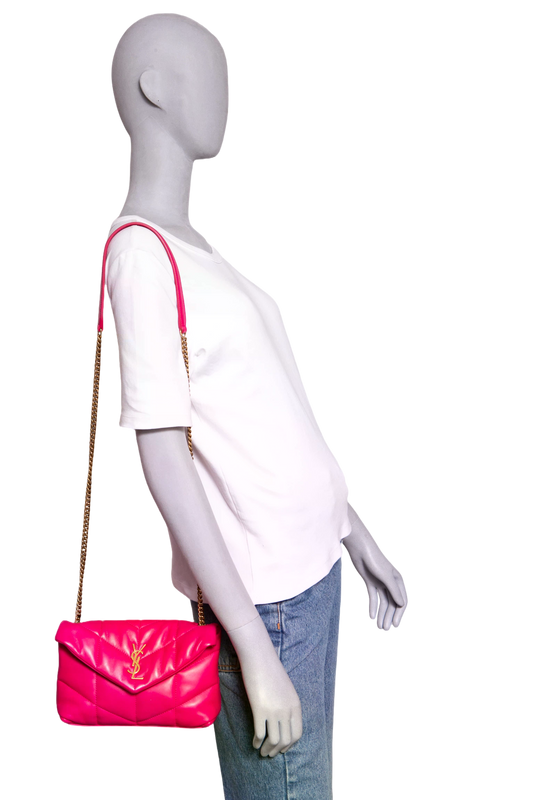 YSL TOY PUFFER LEATHER PINK