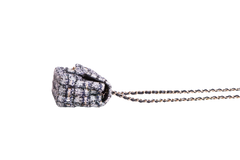 DESAPEGO FABI JUSTUS CHANEL MINI RECTANGLE GLITTERED TWEED QUILTED NAVY/BLACK