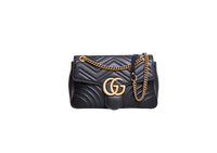 GUCCI GG MARMONT MEDIUM MATELASSÊ BLACK