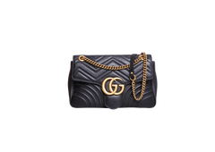 GUCCI GG MARMONT MEDIUM MATELASSÊ BLACK