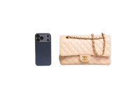 CHANEL CLASSIC DOUBLE FLAP CAVIAR BEIGE - GOLD HDWR