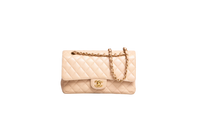 CHANEL CLASSIC DOUBLE FLAP CAVIAR BEIGE - GOLD HDWR