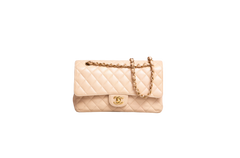 CHANEL CLASSIC DOUBLE FLAP CAVIAR BEIGE - GOLD HDWR