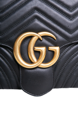 GUCCI GG MARMONT MEDIUM MATELASSÊ BLACK