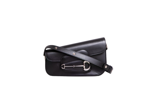 GUCCI ASYMMETRIC SMALL LEATHER BLACK