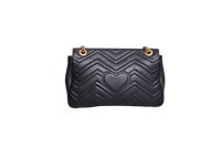 GUCCI GG MARMONT MEDIUM MATELASSÊ BLACK