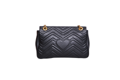 GUCCI GG MARMONT MEDIUM MATELASSÊ BLACK